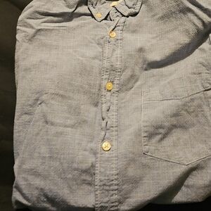 Men's little blue button up